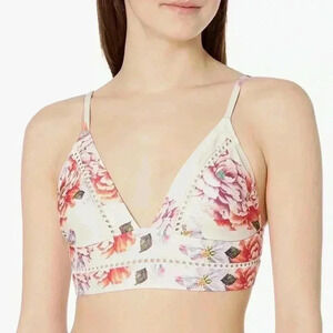 Zara Floral Print Halter Crop Top